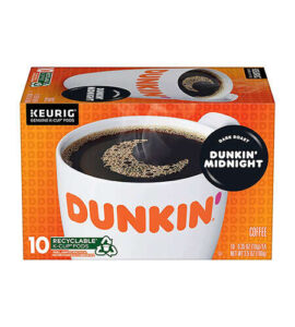Dunkin espresso style extra dark roast coffee keurig k cup Pods, Midnight dark roast coffee