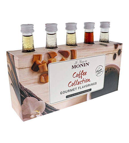 Monin Gourmet Flavorings Premium Coffee Collection, Great for Coffee, Tea, and Lattes, Non-GMO, Gluten-Free (Caramel, Amaretto, French Hazelnut, Irish Cream, Vanilla), 50 ml Per Bottle